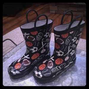 Sports Themed Rainboots